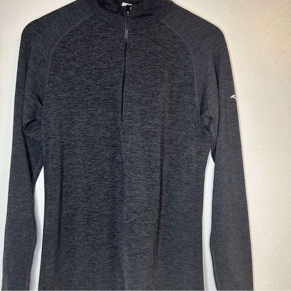 Saucony Sweater Mens S Gray Running 1/4 Zip Pullover Long Sleeve(b2 - Picture 3 of 10